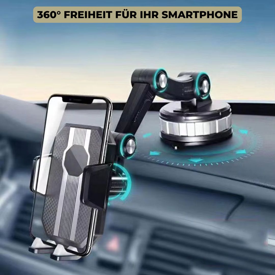 Stabile Auto-Handyhalterung mit 360° Drehung und Saugnapf