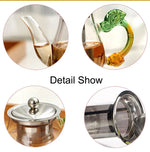 Hitzebeständige Glas-Teeflasche mit Edelstahl-Infuser
