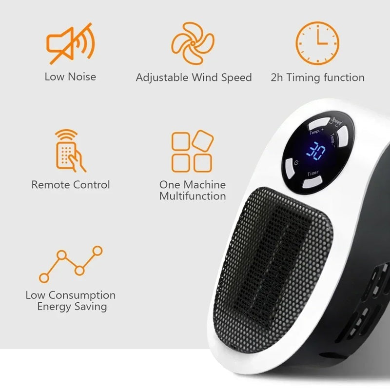 Mini Heizgerät mit LED-Anzeige und intelligenter Temperaturregelung