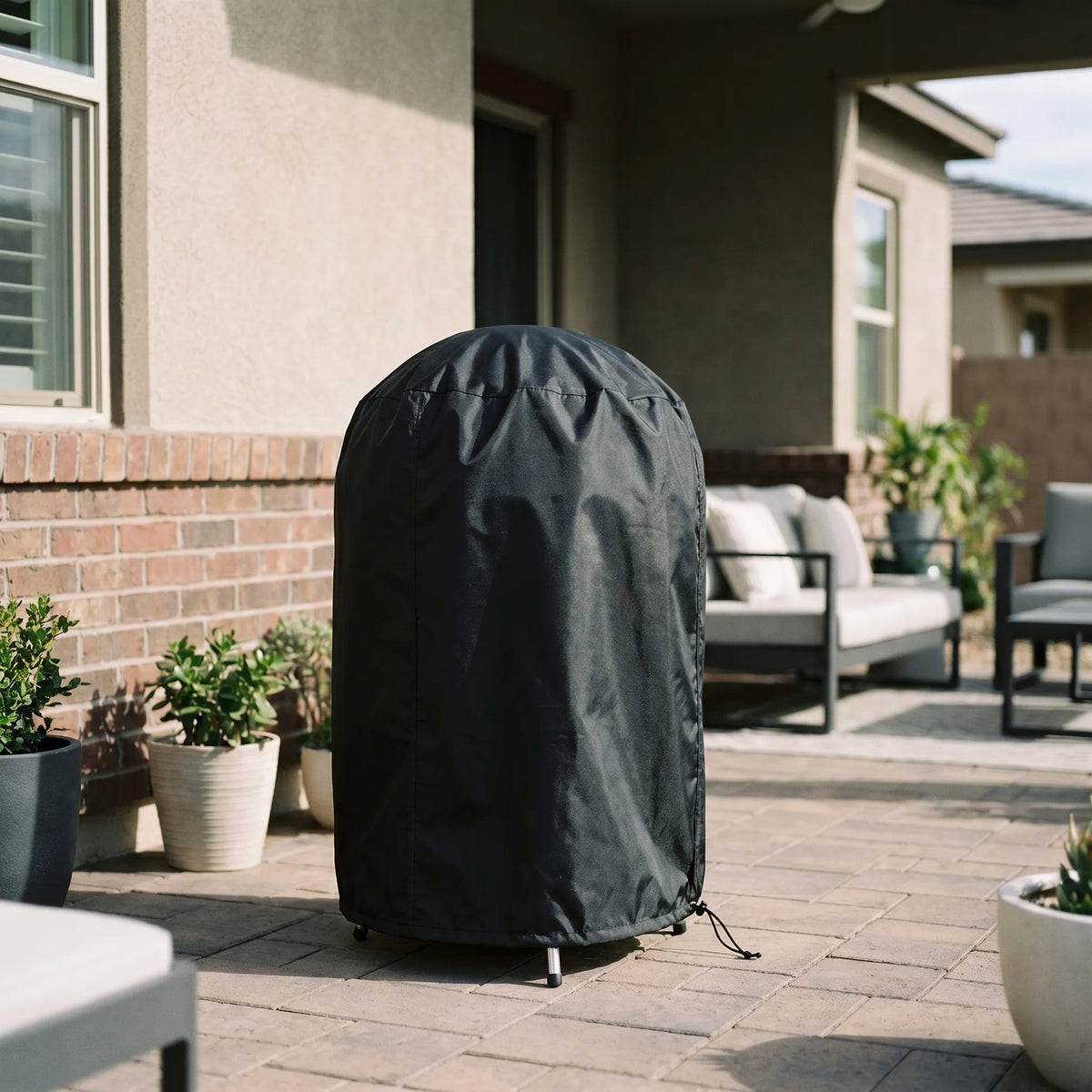 Heavy Duty Cover for Round Outdoor Kettle Grill - Weather Resistant