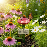Blühendes Trinkgefäß für Bienen und Schmetterlinge – Handverziert für Ihren Garten