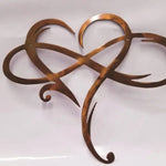 Wanddekoration InfinityHerz – Eisen Skulptur mit Symbol der ewigen Liebe