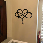 Wanddekoration InfinityHerz – Eisen Skulptur mit Symbol der ewigen Liebe