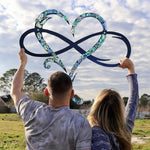 Wanddekoration InfinityHerz – Eisen Skulptur mit Symbol der ewigen Liebe