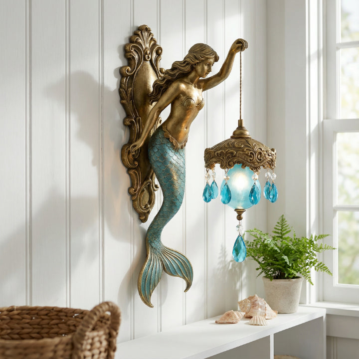 Elegante Wandlampe mit Meerjungfrauendesign