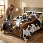 Kuhfell-Muster Bettwäsche Set – Rustikaler Stil für Ihr Schlafzimmer