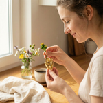 Elegante Brosche mit Mini-Vase für frische Blumen
