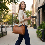 Elegante Hobo-Tasche aus weichem Kunstleder mit Fächern