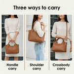 Elegante Hobo-Tasche aus weichem Kunstleder mit Fächern
