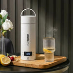 Travel Stainless Steel Kettle – 450ml Portable Tea Maker with Smart Temperature Control