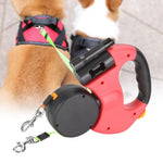 Doppelte, ausziehbare Hundeleine mit LED-Lampe – Spazierengehen mit zwei Hunden