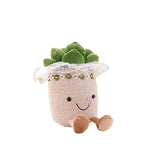 Plüschfigur mit fröhlichem Blumendesign