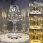 Elegante LED Tischlampe mit Kristall-Design