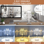 Elegante LED Tischlampe mit Kristall-Design
