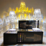 Elegante LED Tischlampe mit Kristall-Design