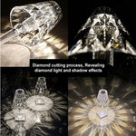 Elegante LED Tischlampe mit Kristall-Design
