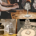 Elegante LED Tischlampe mit Kristall-Design