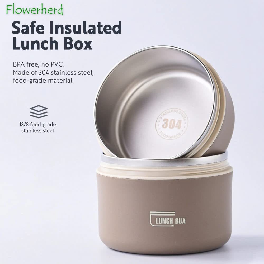 Isolierte Edelstahl-Lunchbox mit mehreren Auslaufsicheren Fächern