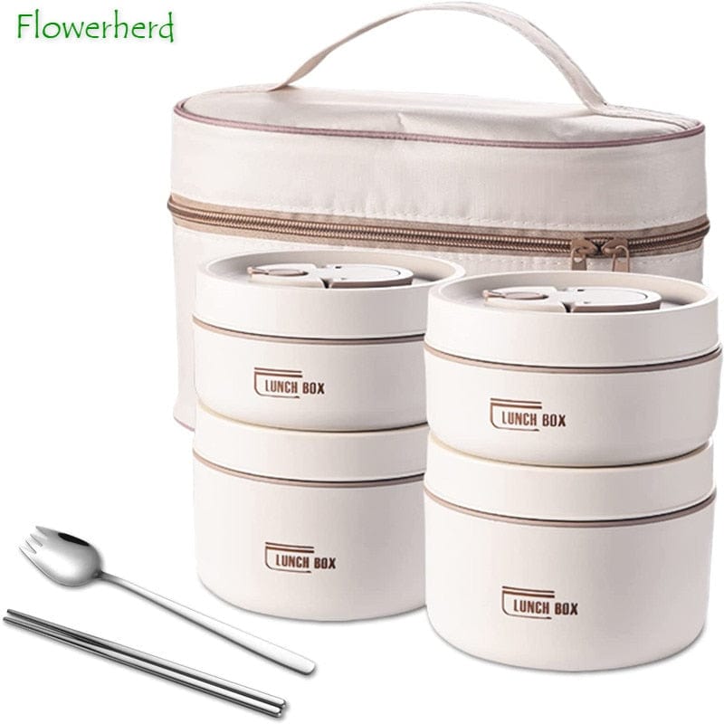 Isolierte Edelstahl-Lunchbox mit mehreren Auslaufsicheren Fächern