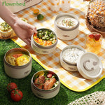 Isolierte Edelstahl-Lunchbox mit mehreren Auslaufsicheren Fächern
