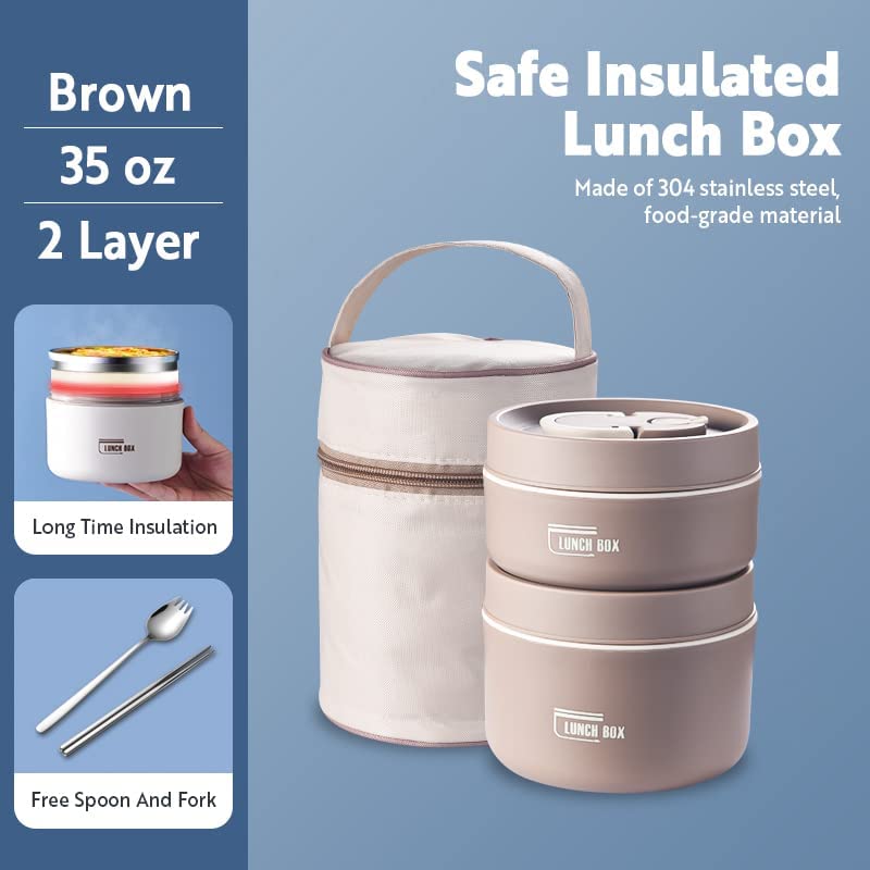 Isolierte Edelstahl-Lunchbox mit mehreren Auslaufsicheren Fächern