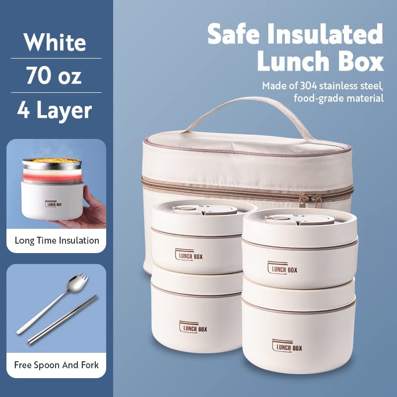 Isolierte Edelstahl-Lunchbox mit mehreren Auslaufsicheren Fächern