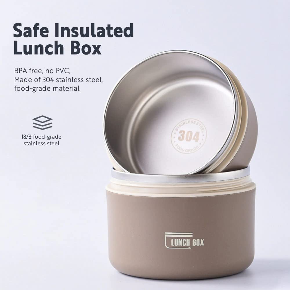 Isolierte Edelstahl-Lunchbox mit mehreren Auslaufsicheren Fächern