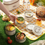 Isolierte Edelstahl-Lunchbox mit mehreren Auslaufsicheren Fächern