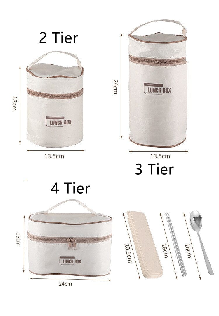 Isolierte Edelstahl-Lunchbox mit mehreren Auslaufsicheren Fächern
