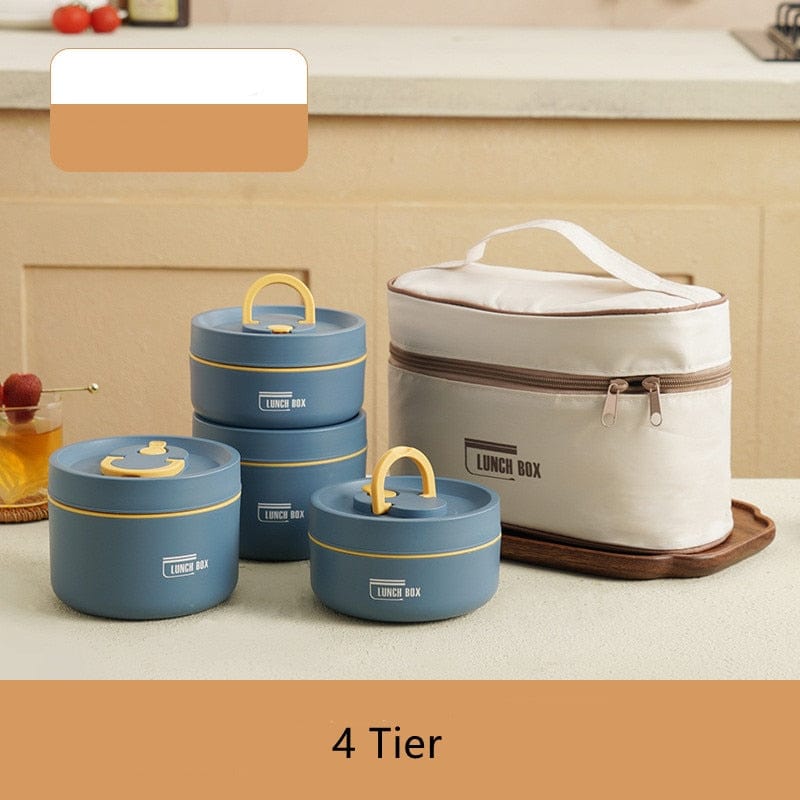 Isolierte Edelstahl-Lunchbox mit mehreren Auslaufsicheren Fächern