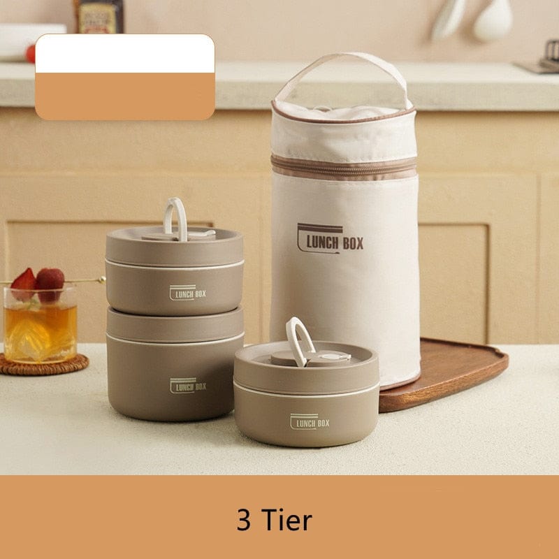 Isolierte Edelstahl-Lunchbox mit mehreren Auslaufsicheren Fächern