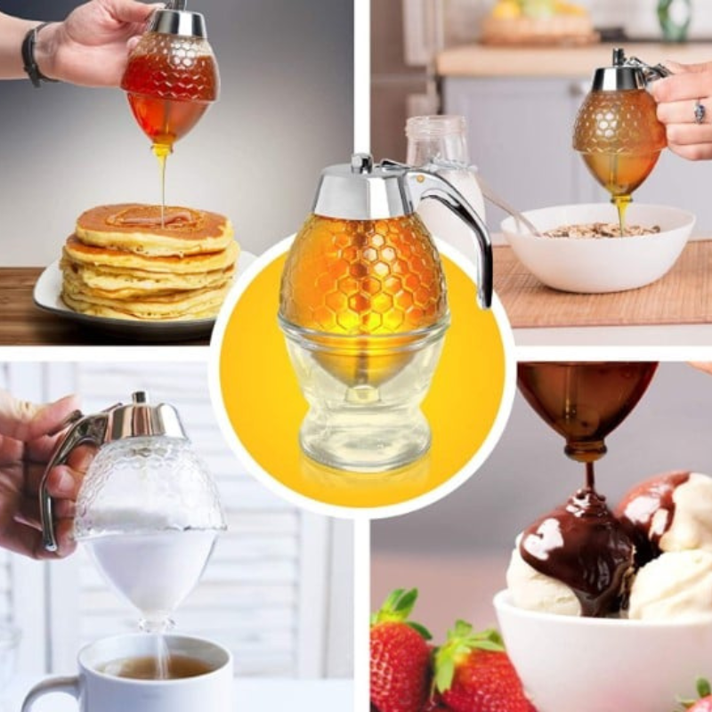 Tropffreier Honigspender im Bienenstock-Design – 200 ml Kunststoff