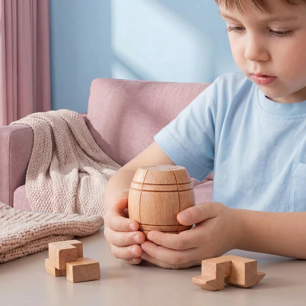 3D Puzzle aus Holz für Montessori-Lernspiele