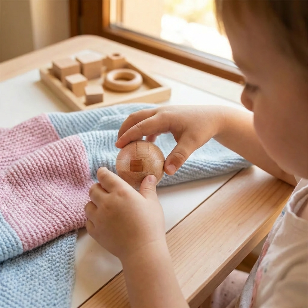 3D Puzzle aus Holz für Montessori-Lernspiele
