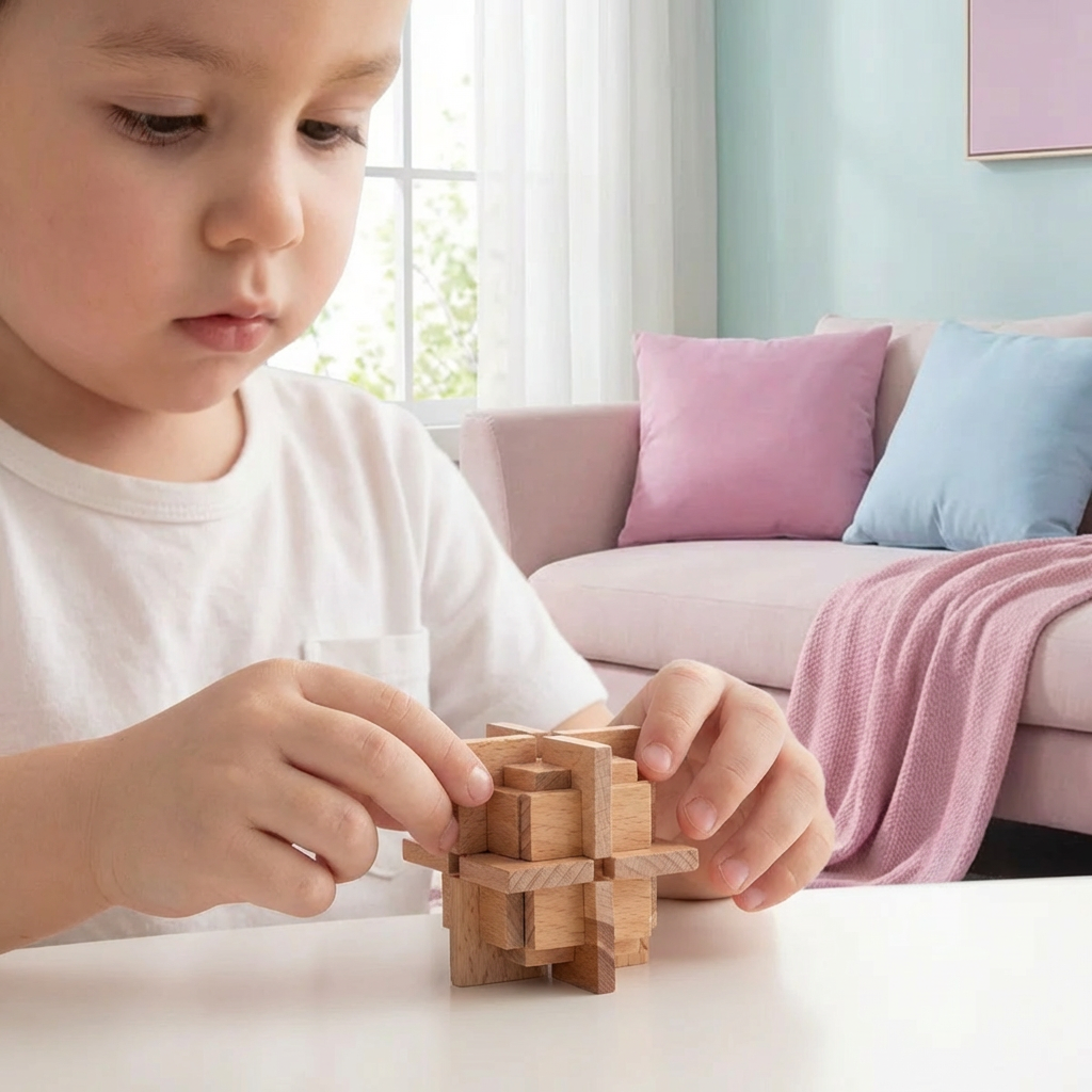 3D Puzzle aus Holz für Montessori-Lernspiele