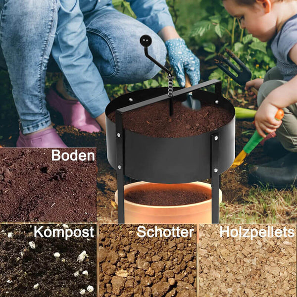 GartenSifter Pro | Efficient Rotary Sieve for Soil & Compost