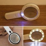 30-fach Vergrößerungsglas mit LED-Beleuchtung