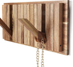 Rustikaler Wandgarderobe mit 8 umklappbaren Haken