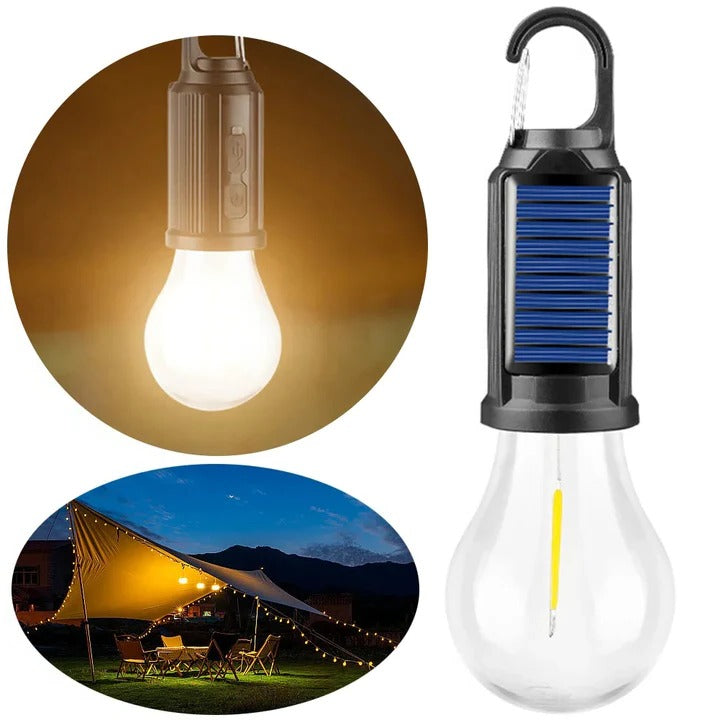 Solarbetriebenes Campinglicht mit Haken und wiederaufladbar