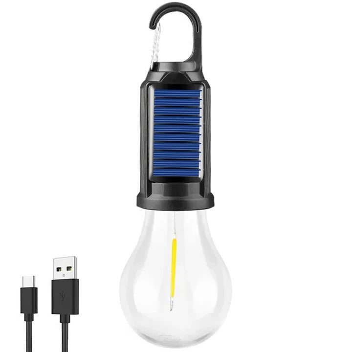 Solarbetriebenes Campinglicht mit Haken und wiederaufladbar