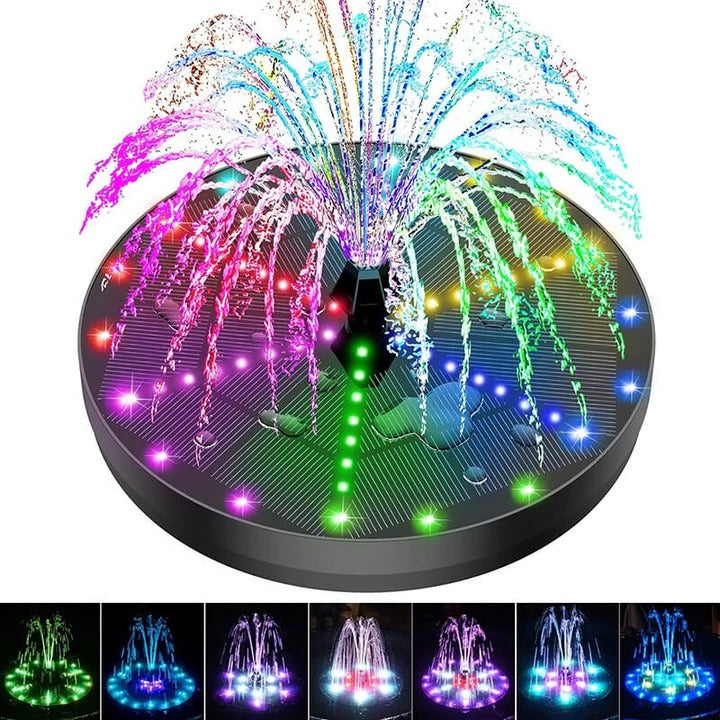 Solarbrunnen mit 60 LED-Lichtern