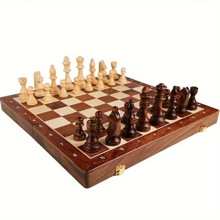 Holz Schachspiel Set – Klassisches Design aus edlem Holz