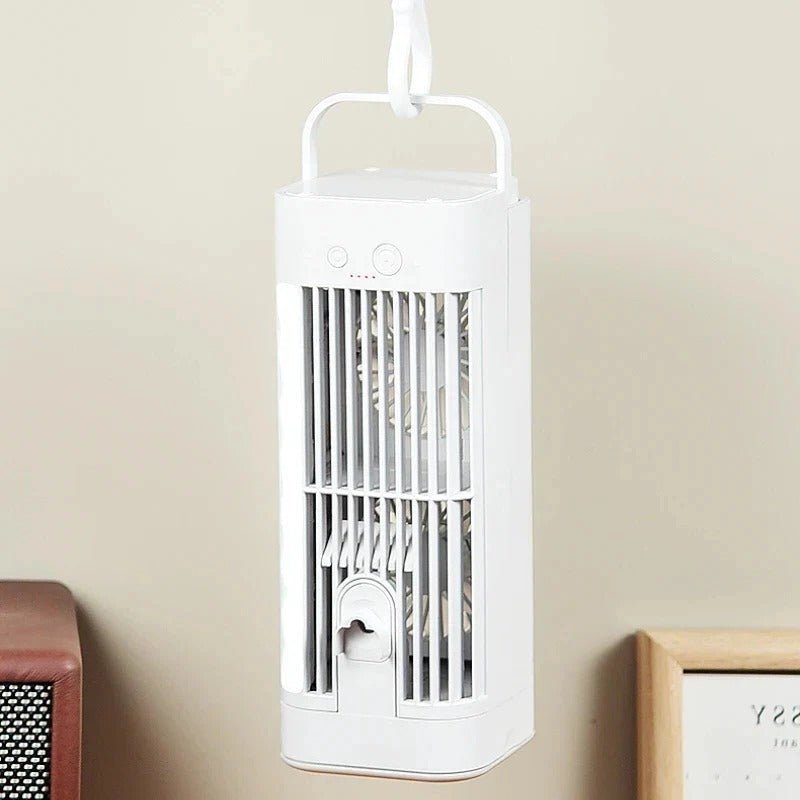 Kompakter Ventilator mit Sprühkühlung für den Schreibtisch
