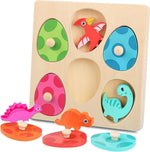 Bunte Dino-Puzzle für kleine Entdecker