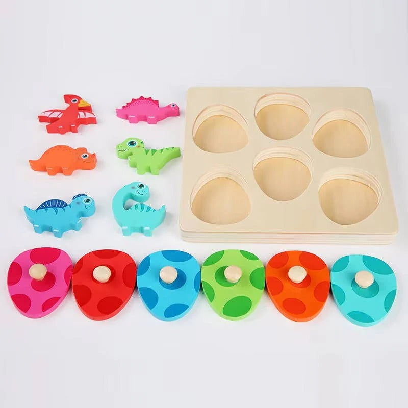 Bunte Dino-Puzzle für kleine Entdecker
