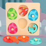 Bunte Dino-Puzzle für kleine Entdecker