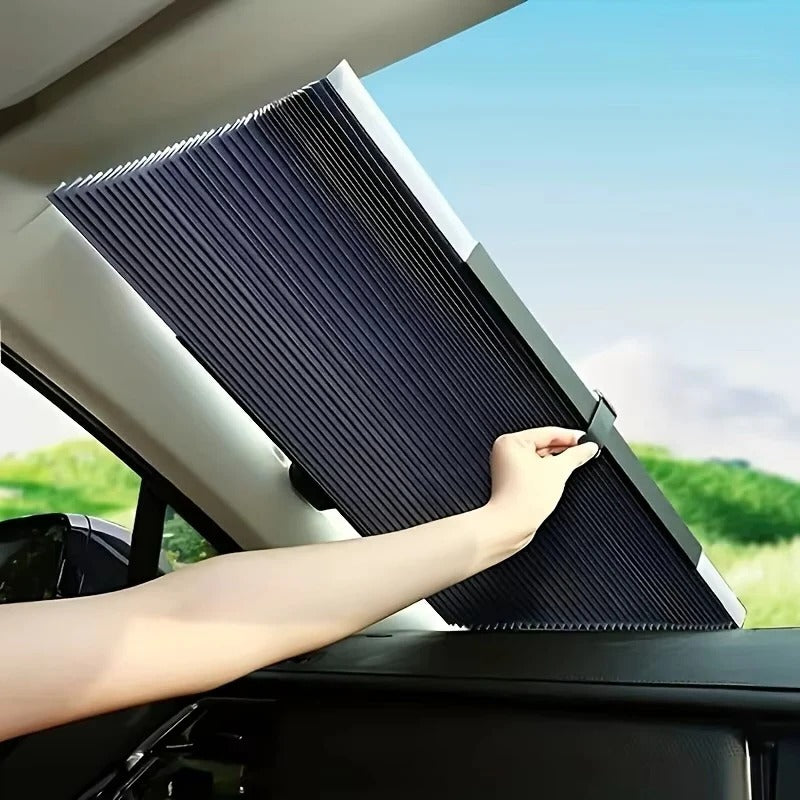Kompaktes Auto-Sonnenschutz-Set für Front- und Heckscheiben