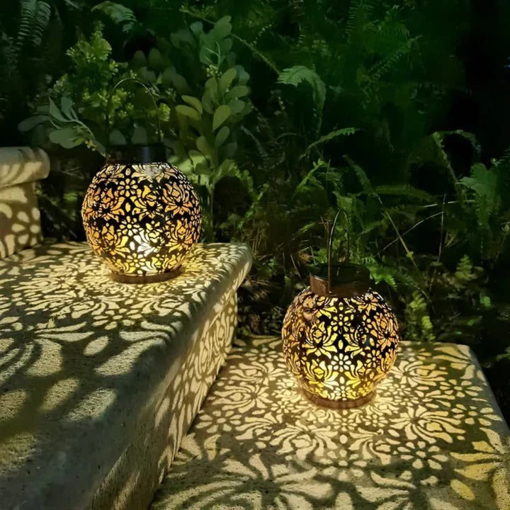 Wetterfeste LED Solar-Hängelampe für den Außenbereich