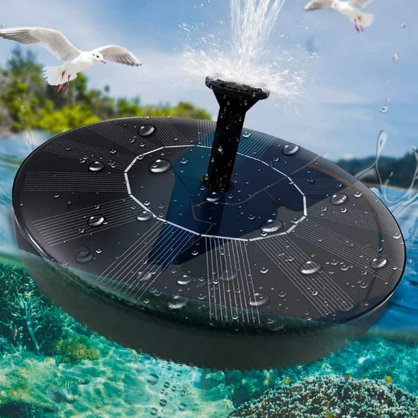 Solarbetriebene Gartenbrunnenpumpe für Vögel