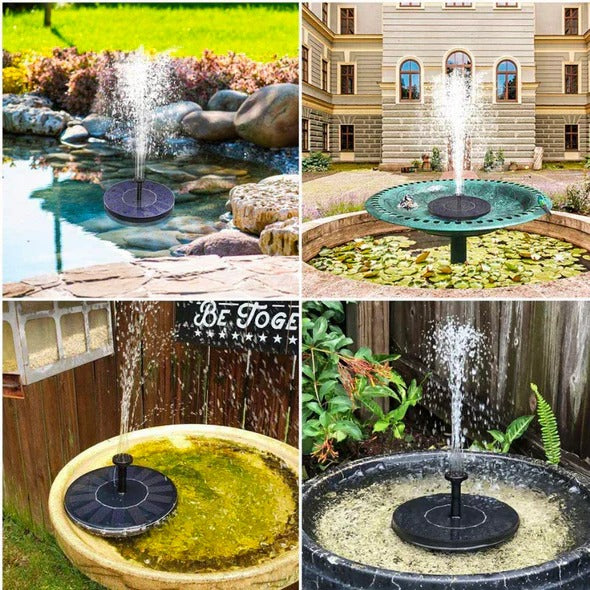 Solarbetriebene Gartenbrunnenpumpe für Vögel